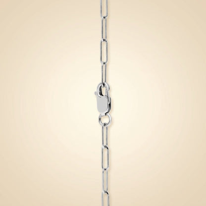 Lab Grown Emerald Cut Diamond Bezel Paperclip Bracelet