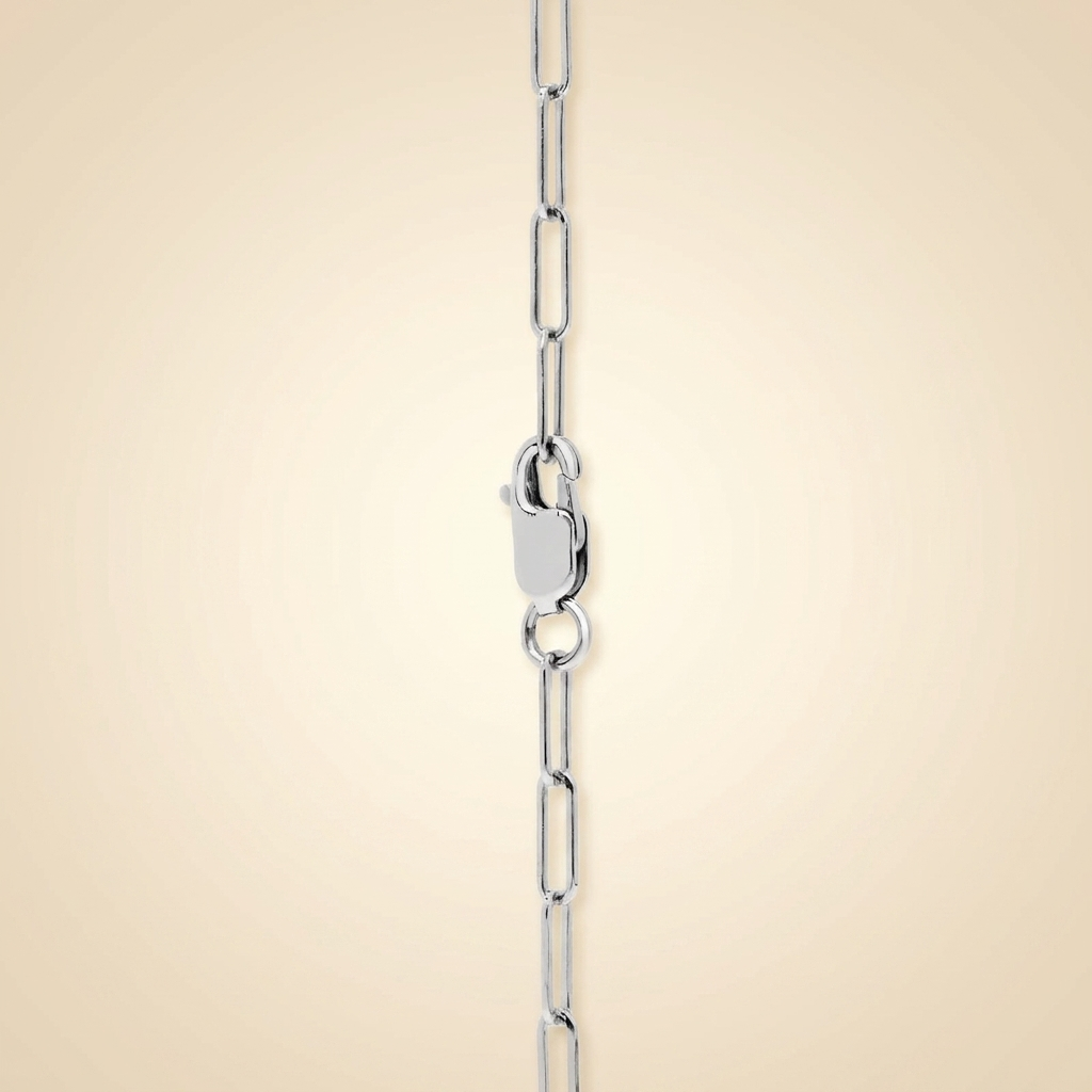 lab grown emerald cut diamond bezel paperclip bracelet