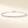 Lab Grown Emerald Cut Diamond Bezel Paperclip Bracelet