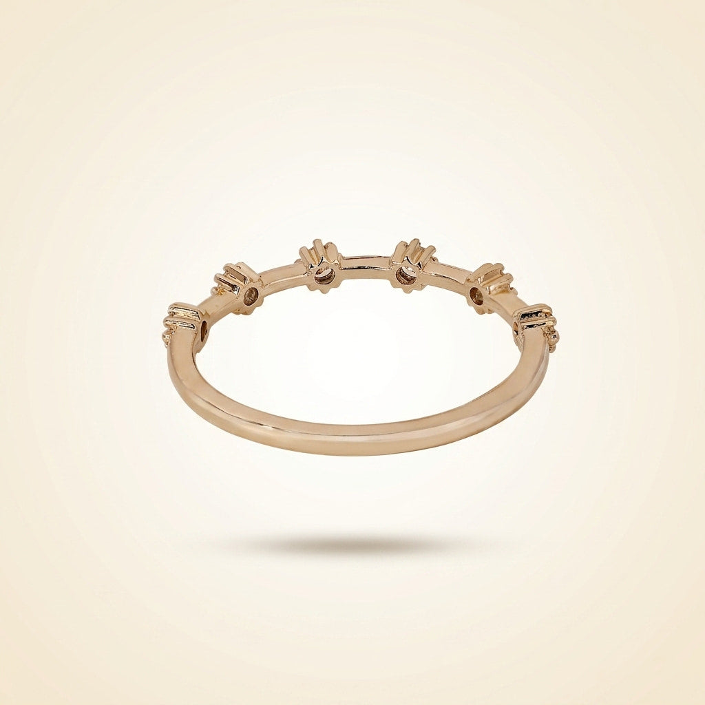 half-eternity station spaced diamond wedding band
