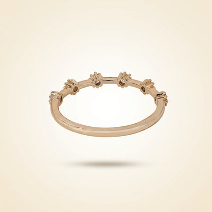 Half-Eternity Station Spaced Diamond Wedding Band