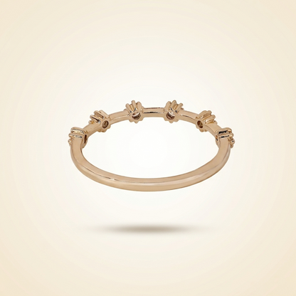 Half-Eternity Station Spaced Diamond Wedding Band