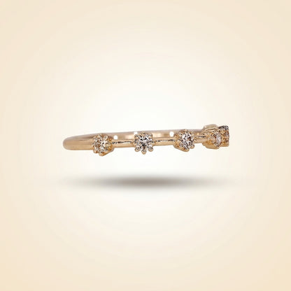Half-Eternity Station Spaced Diamond Wedding Band
