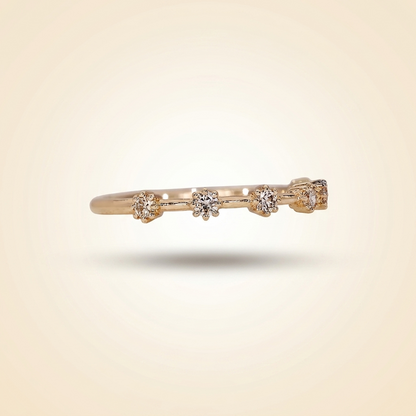 Half-Eternity Station Spaced Diamond Wedding Band