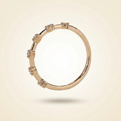 Half-Eternity Station Spaced Diamond Wedding Band
