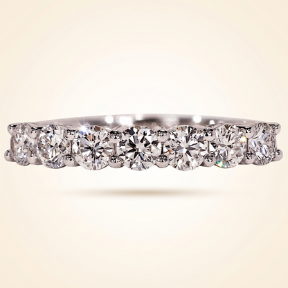 Seven-Stone Round Cut Diamond Band
