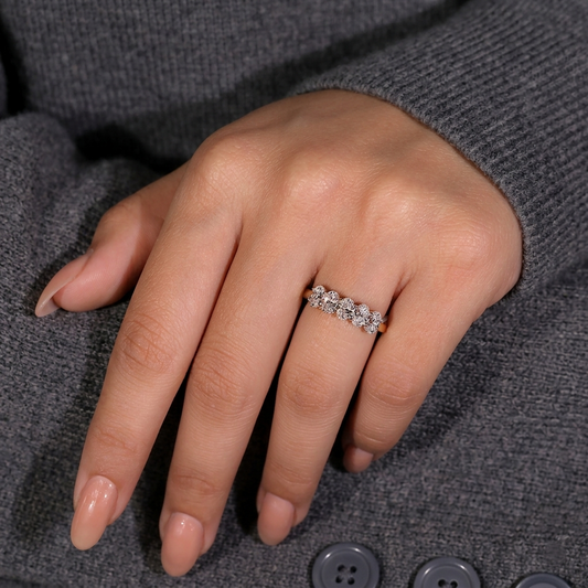 Five-Stone Oval Cut Wedding Band
