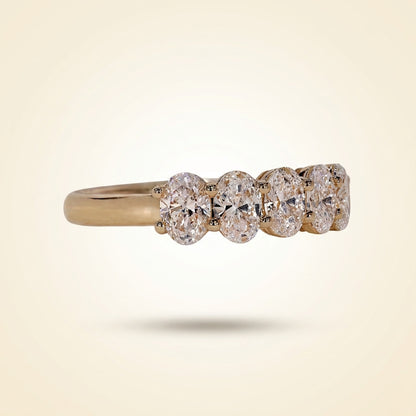 Five-Stone Oval Cut Wedding Band
