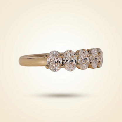 Five-Stone Oval Cut Wedding Band