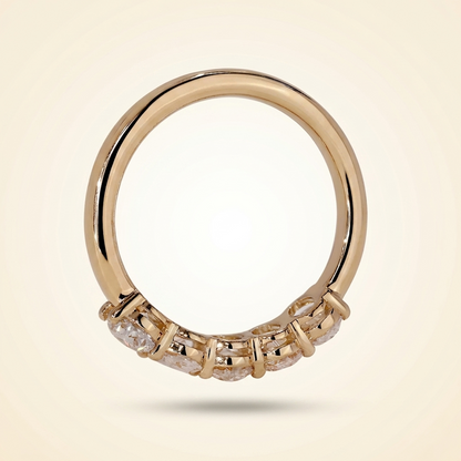 Five-Stone Oval Cut Wedding Band