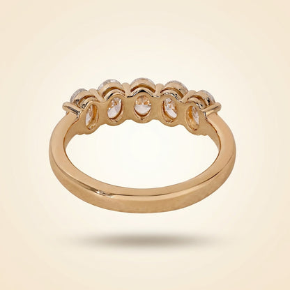 Five-Stone Oval Cut Wedding Band