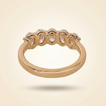 Five-Stone Oval Cut Wedding Band