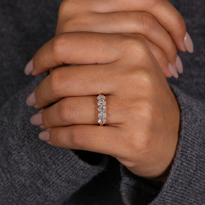 Five-Stone Oval Cut Wedding Band
