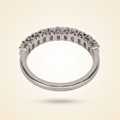 Oval Cut Diamond Half Eternity Wedding Band