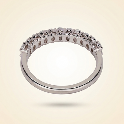 Oval Cut Diamond Half Eternity Wedding Band