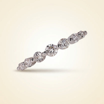 Seven-Stone Half Eternity Round Cut Diamond Band