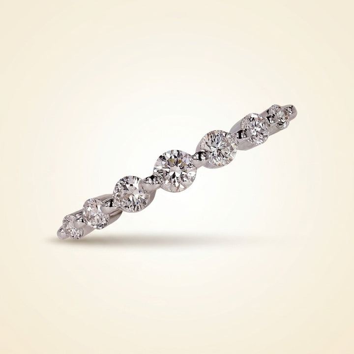Seven-Stone Half Eternity Round Cut Diamond Band