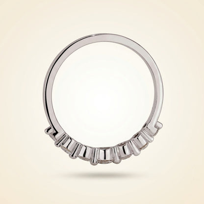 Seven-Stone Half Eternity Round Cut Diamond Band