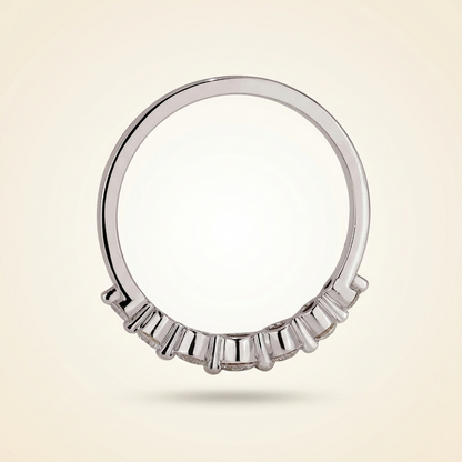 Seven-Stone Half Eternity Round Cut Diamond Band