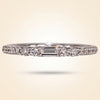 Half Eternity Baguette and Round Cut Diamond Band