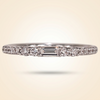 Half Eternity Baguette and Round Cut Diamond Band