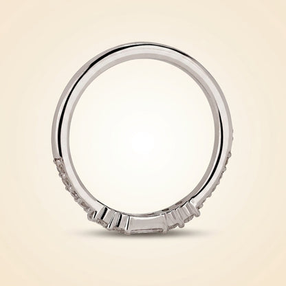 Half Eternity Baguette and Round Cut Diamond Band