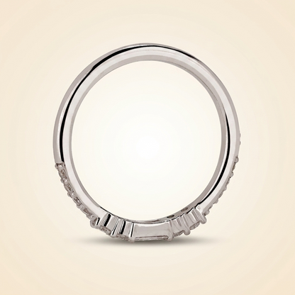 Half Eternity Baguette and Round Cut Diamond Band