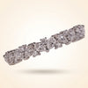 Cluster Pear and Round Cut Wedding Band