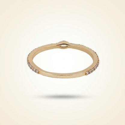 East-West Marquise Center Pave Diamond Band