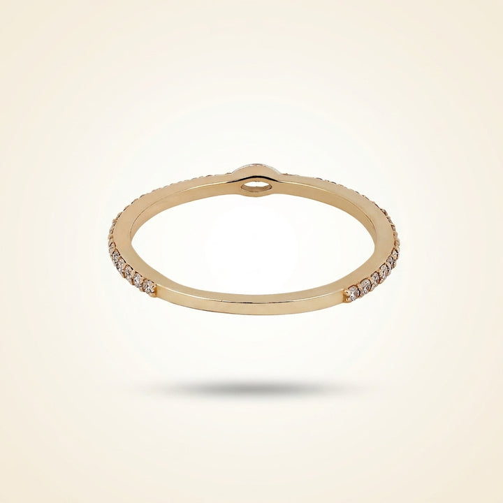 East-West Marquise Center Pave Diamond Band