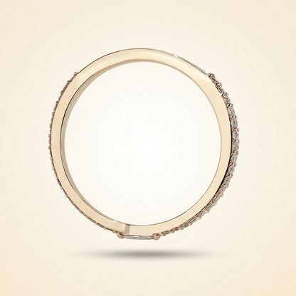 East-West Marquise Center Pave Diamond Band