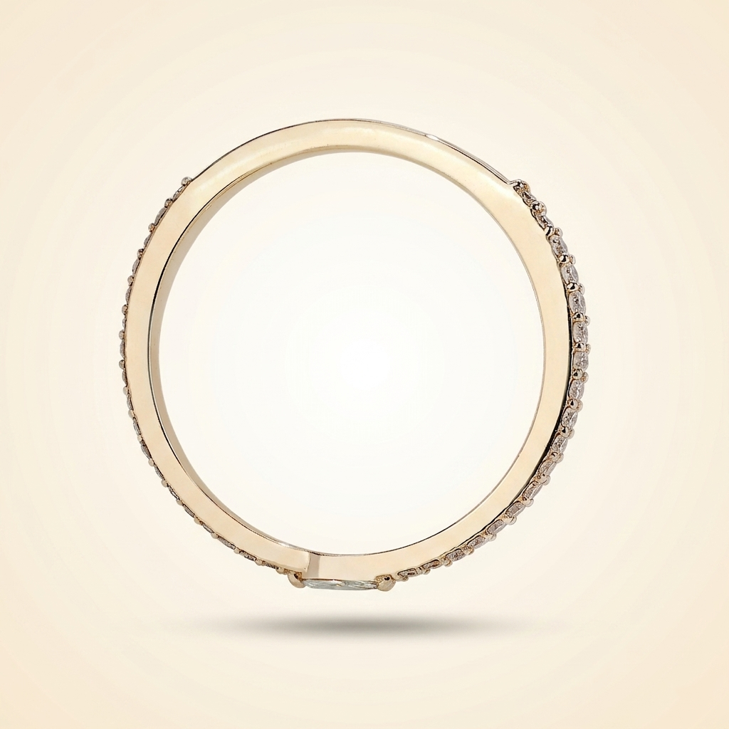 east-west marquise center pave diamond band