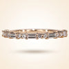 Alternating Baguette and Round Cut Diamond Band