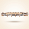 Alternating Baguette and Round Cut Diamond Band