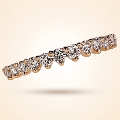 Graduated Round Cut Diamond Half-Eternity Band