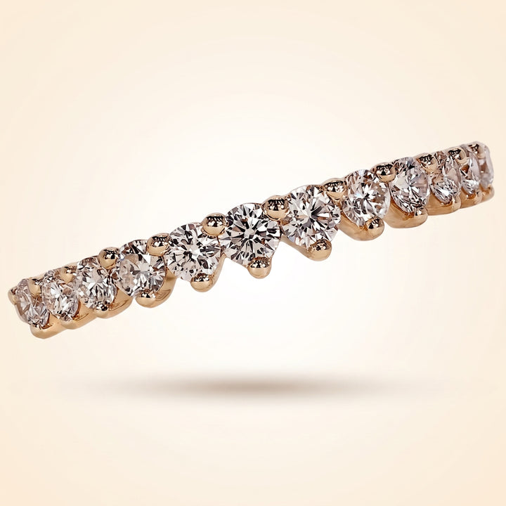 Graduated Round Cut Diamond Half-Eternity Band