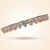 Graduated Round Cut Diamond Half-Eternity Band
