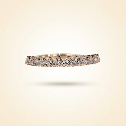 Graduated Round Cut Diamond Half-Eternity Band