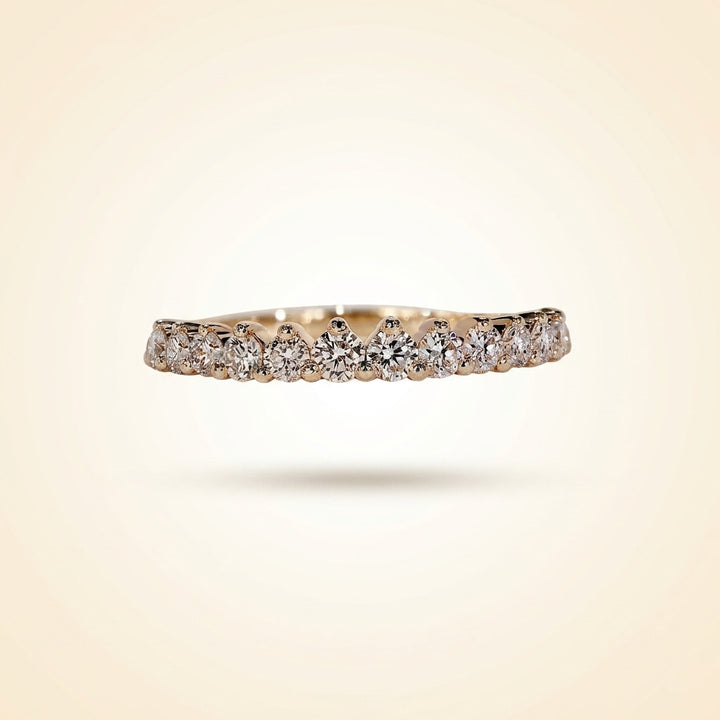 Graduated Round Cut Diamond Half-Eternity Band