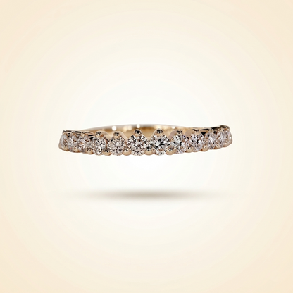 Graduated Round Cut Diamond Half-Eternity Band