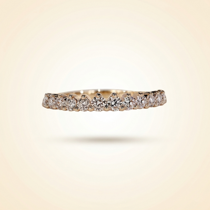 Graduated Round Cut Diamond Half-Eternity Band