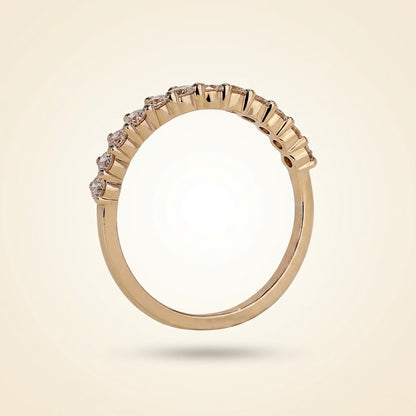Graduated Round Cut Diamond Half-Eternity Band