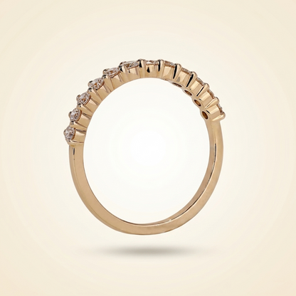 Graduated Round Cut Diamond Half-Eternity Band