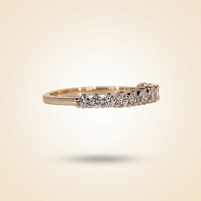 Graduated Round Cut Diamond Half-Eternity Band