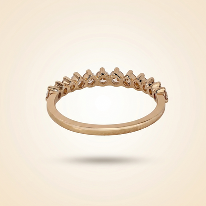 Graduated Round Cut Diamond Half-Eternity Band