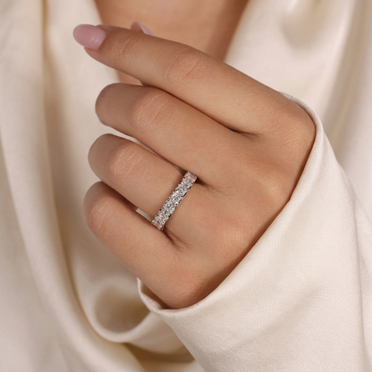 Princess Cut Diamond Half Eternity Band