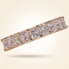 Princess Cut Diamond Half Eternity Band