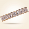 Princess Cut Diamond Half Eternity Band