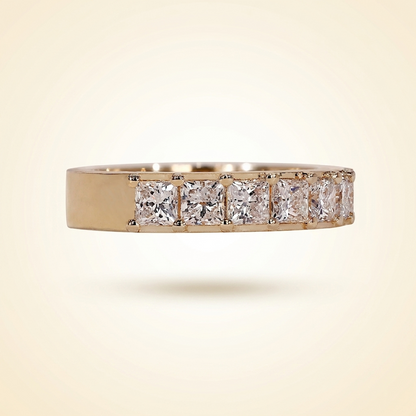 Princess Cut Diamond Half Eternity Band