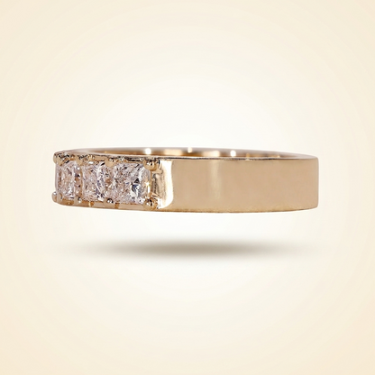 Princess Cut Diamond Half Eternity Band